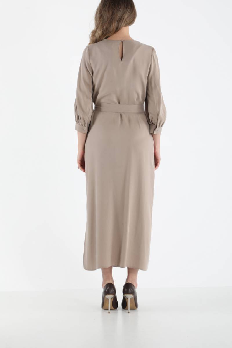 EL İŞİ DETAYLI TENCEL ELBİSE EL-4230 - 2