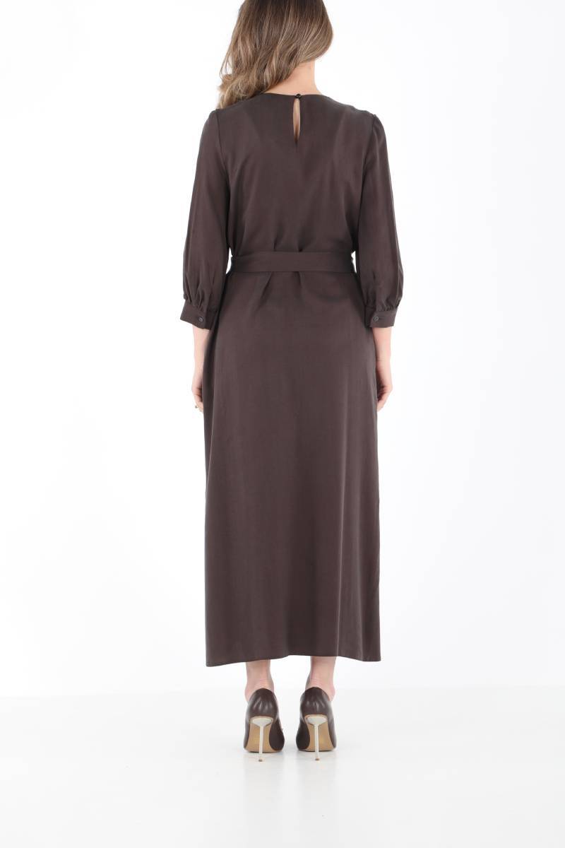 EL İŞİ DETAYLI TENCEL ELBİSE EL-4230 - 5