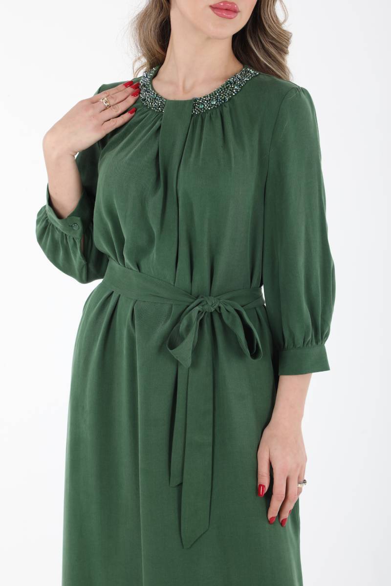 EL İŞİ DETAYLI TENCEL ELBİSE EL-4230 - 12