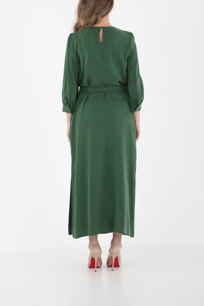 EL İŞİ DETAYLI TENCEL ELBİSE EL-4230 - 11