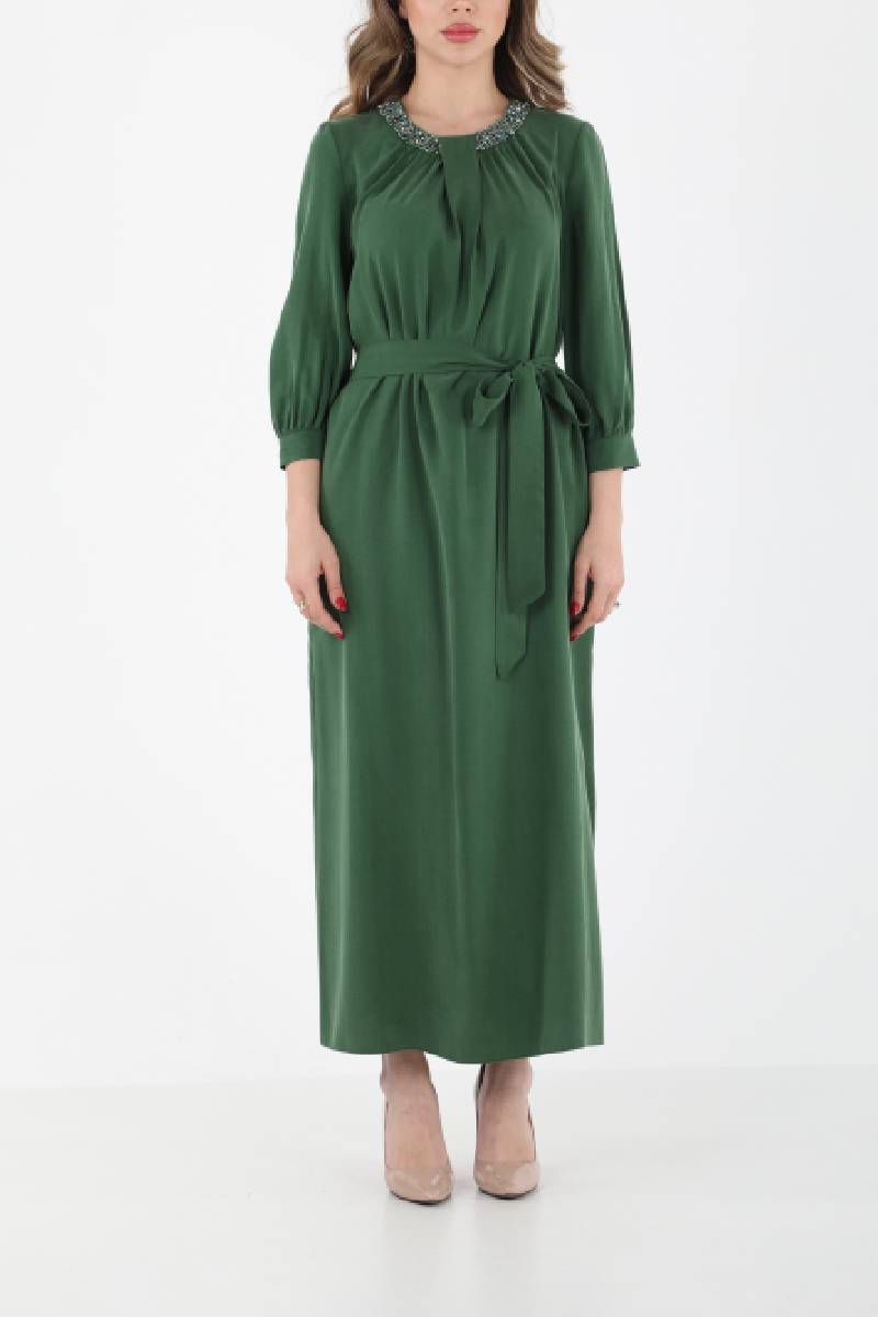 EL İŞİ DETAYLI TENCEL ELBİSE EL-4230 - 10